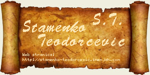 Stamenko Teodorčević vizit kartica